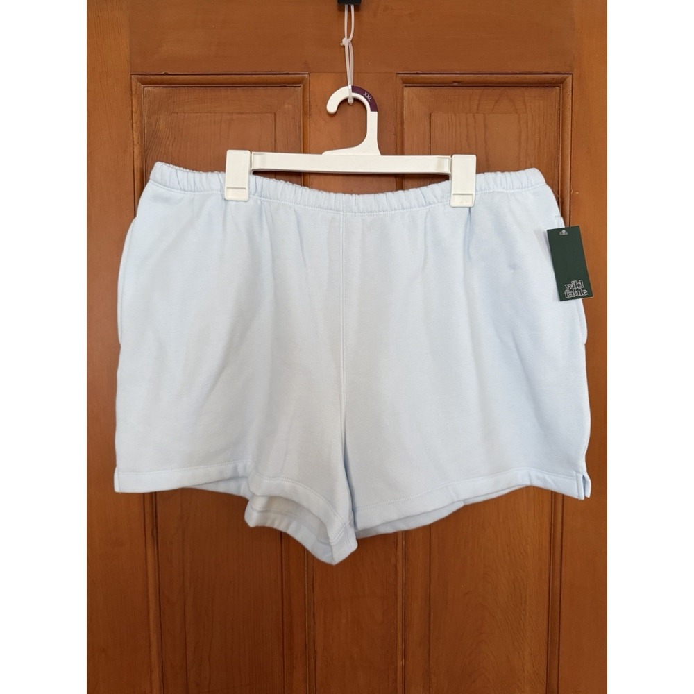 Women's Wild Fable Fleece Light Blue Lounge Shorts Pajama Shorts Size XXL NWT